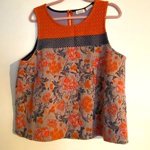 Anthropologie sleeveless fashion top | Size XL